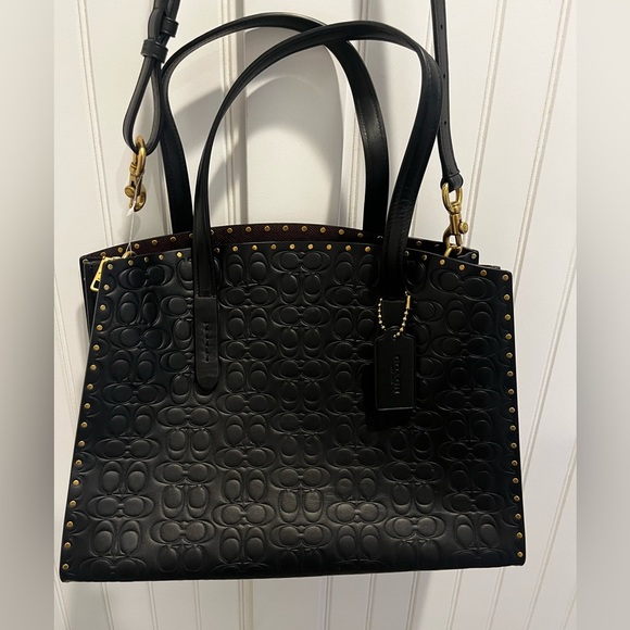 Coach 69069 Charlie Carryall in Signature Embossed Leather with Rivets NWT - Picture 2 of 9